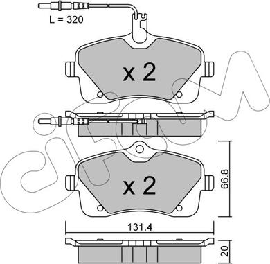 Cifam 822-853-0 - Гальмівні колодки, дискові гальма autocars.com.ua