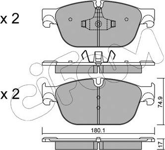 Cifam 822-854-0 - Тормозные колодки, дисковые, комплект avtokuzovplus.com.ua