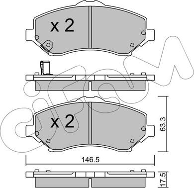 Cifam 822-862-0 - Тормозные колодки, дисковые, комплект avtokuzovplus.com.ua