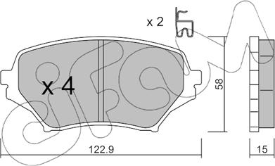 Cifam 822-870-0 - Тормозные колодки, дисковые, комплект autodnr.net