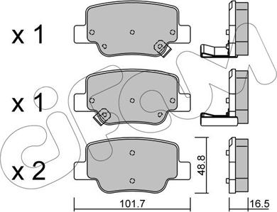 Cifam 822-880-0 - Гальмівні колодки, дискові гальма autocars.com.ua