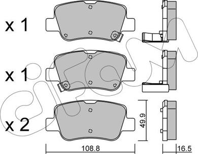 Cifam 822-881-0 - Тормозные колодки, дисковые, комплект avtokuzovplus.com.ua