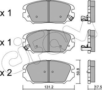 Cifam 822-885-0 - Тормозные колодки, дисковые, комплект avtokuzovplus.com.ua