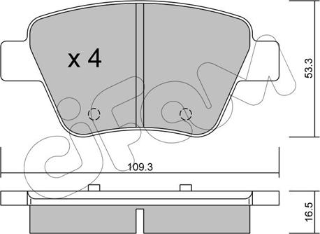 Cifam 822-889-0 - Тормозные колодки, дисковые, комплект autodnr.net