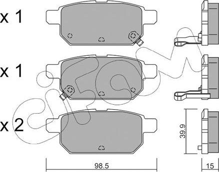 Cifam 822-915-0 - Тормозные колодки, дисковые, комплект avtokuzovplus.com.ua