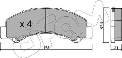 Cifam 822-922-0 - Тормозные колодки, дисковые, комплект avtokuzovplus.com.ua