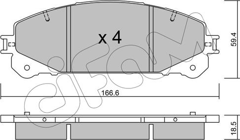 Cifam 822-938-1 - Гальмівні колодки, дискові гальма autocars.com.ua