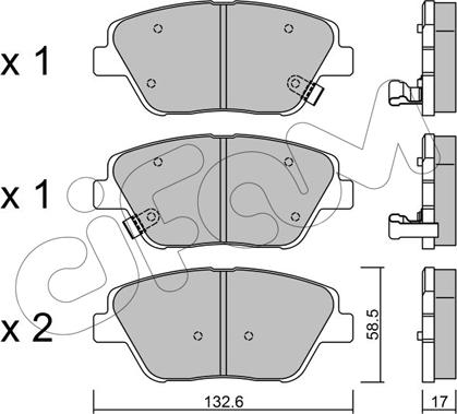 Cifam 822-945-0 - Тормозные колодки, дисковые, комплект avtokuzovplus.com.ua