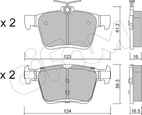 Cifam 822-951-2 - Гальмівні колодки, дискові гальма autocars.com.ua