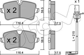 Cifam 822-955-0K - Гальмівні колодки, дискові гальма autocars.com.ua