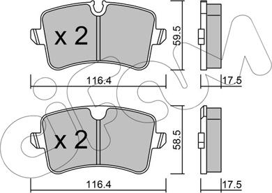 Cifam 822-955-0 - Гальмівні колодки, дискові гальма autocars.com.ua