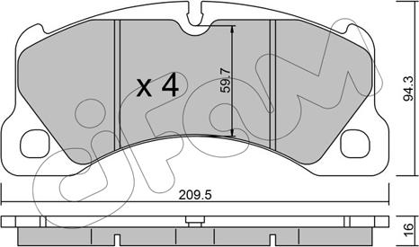 Cifam 822-957-0 - Гальмівні колодки, дискові гальма autocars.com.ua