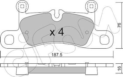 Cifam 822-958-1 - Гальмівні колодки, дискові гальма autocars.com.ua