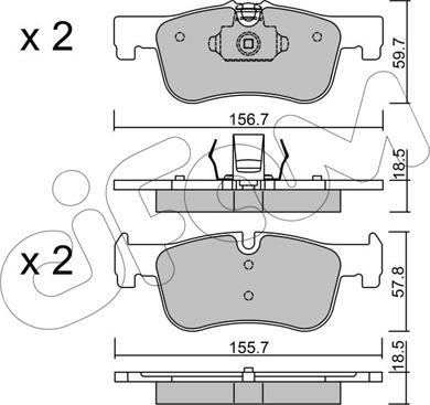 Cifam 822-959-0 - Тормозные колодки, дисковые, комплект avtokuzovplus.com.ua