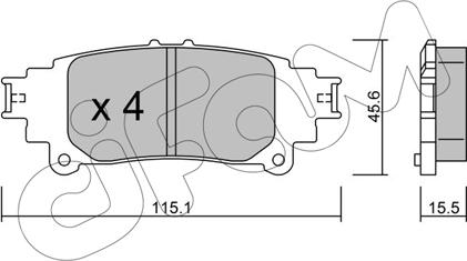 Cifam 822-977-0 - Гальмівні колодки, дискові гальма autocars.com.ua