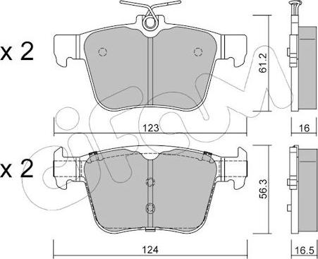 Cifam 822-981-2 - Гальмівні колодки, дискові гальма autocars.com.ua