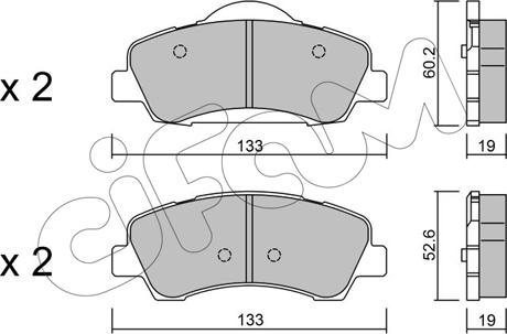 Cifam 822-982-0 - Гальмівні колодки, дискові гальма autocars.com.ua