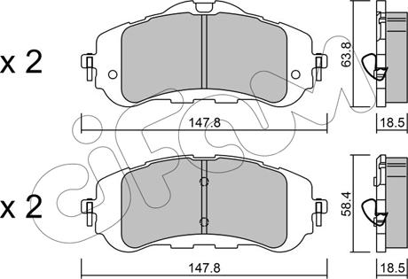 Cifam 822-983-0 - Тормозные колодки, дисковые, комплект autodnr.net