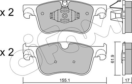 Cifam 822-984-0 - Гальмівні колодки, дискові гальма autocars.com.ua