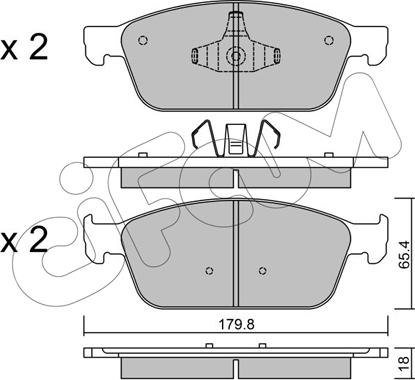 Cifam 822-989-0 - Тормозные колодки, дисковые, комплект avtokuzovplus.com.ua