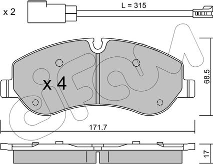 Cifam 822-990-0 - Гальмівні колодки, дискові гальма autocars.com.ua