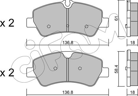 Cifam 822-991-0 - Гальмівні колодки, дискові гальма autocars.com.ua