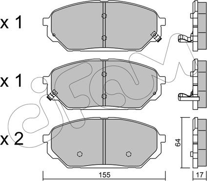 Cifam 822-999-0 - Тормозные колодки, дисковые, комплект avtokuzovplus.com.ua