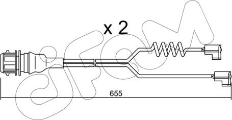 Cifam SU.186K - Сигналізатор, знос гальмівних колодок autocars.com.ua