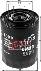 Clean Filters DF1898 - Фільтр масляний Ducato-Boxer-Jumper-Daily 2.5D-TDI-2.8JTD 89>06 autocars.com.ua