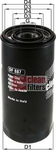 Clean Filters DF 887 - Масляний фільтр autocars.com.ua