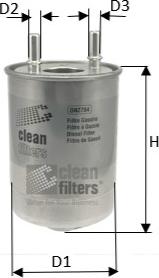 Clean Filters DN2704 - Фільтр паливний Fluence-Megane-Scenic 1.5-1.9-2.0dCi 09- autocars.com.ua