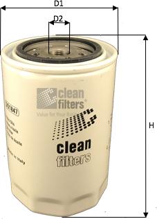 Clean Filters DO1847 - Масляний фільтр autocars.com.ua