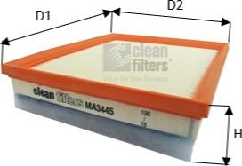 Clean Filters MA3445 - Воздушный фильтр autodnr.net