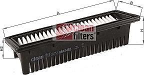 Clean Filters MA3453 - Повітряний фільтр autocars.com.ua