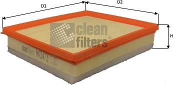 Clean Filters MA3473 - Воздушный фильтр avtokuzovplus.com.ua