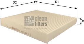 Clean Filters NC2206 - Фильтр воздуха в салоне avtokuzovplus.com.ua