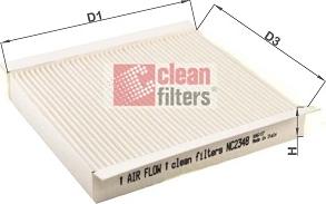 Clean Filters NC2348 - Фільтр, повітря у внутрішній простір autocars.com.ua