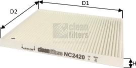 Clean Filters NC2420 - Фільтр, повітря у внутрішній простір autocars.com.ua