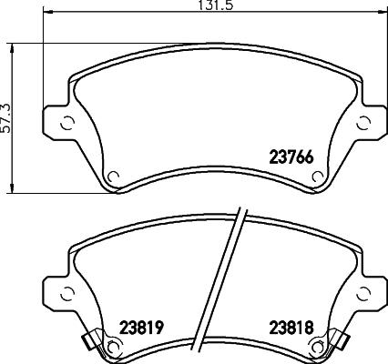 Cobreq N-1319 - Гальмівні колодки, дискові гальма autocars.com.ua