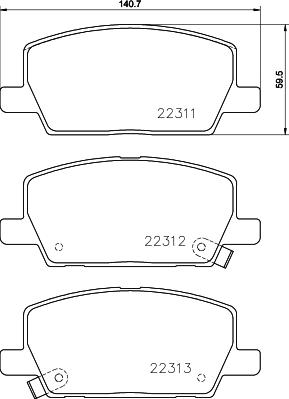 Cobreq N-2087 - Гальмівні колодки, дискові гальма autocars.com.ua