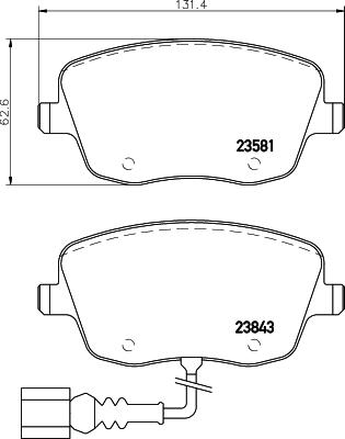 Cobreq N-284 - Тормозные колодки, дисковые, комплект autodnr.net