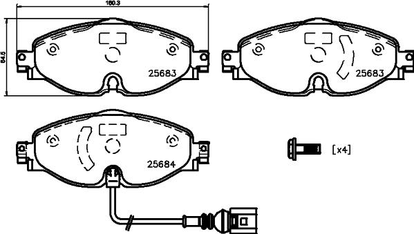 Cobreq N-298 - Тормозные колодки, дисковые, комплект autodnr.net