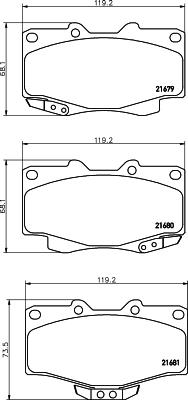 Cobreq N-844 - Гальмівні колодки, дискові гальма autocars.com.ua