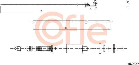 Cofle 10.0387 - Тросик газу autocars.com.ua