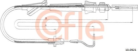 Cofle 10.0921 - Тросик газу autocars.com.ua