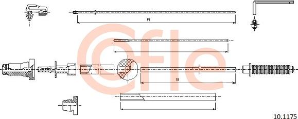 Cofle 10.1175 - Тросик газа avtokuzovplus.com.ua