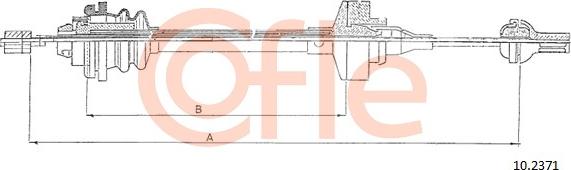 Cofle 10.2371 - Трос, управління зчепленням autocars.com.ua