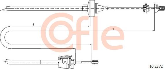 Cofle 10.2372 - Трос, управління зчепленням autocars.com.ua