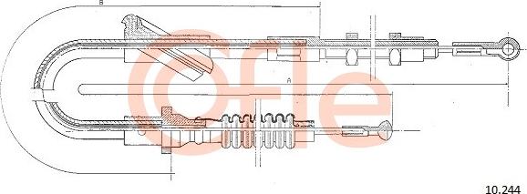 Cofle 10.244 - Трос, управління зчепленням autocars.com.ua