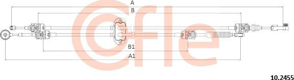 Cofle 102455 - Трос, ступінчаста коробка передач autocars.com.ua